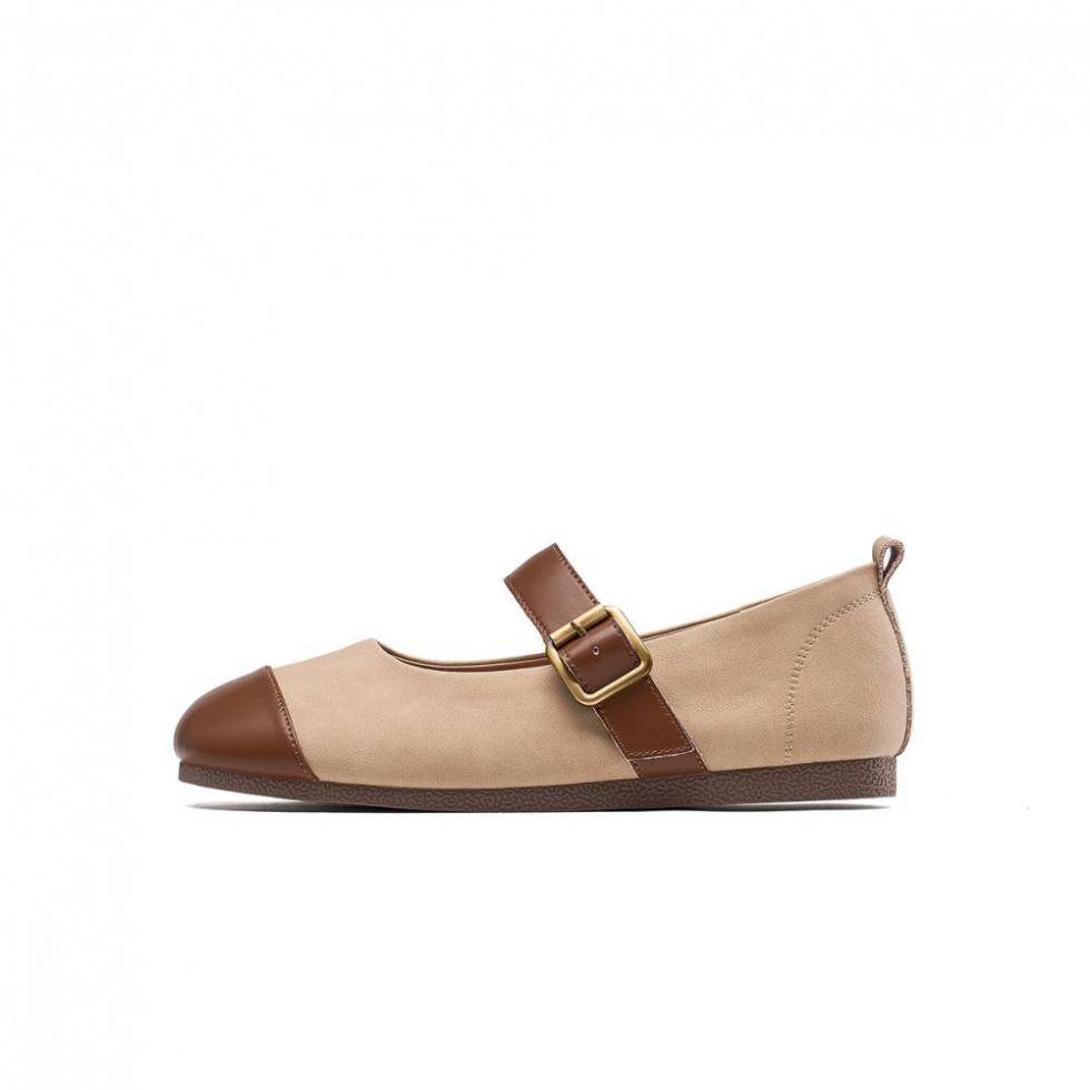 EBLAN Mary Jane Shoes Women's Apricot