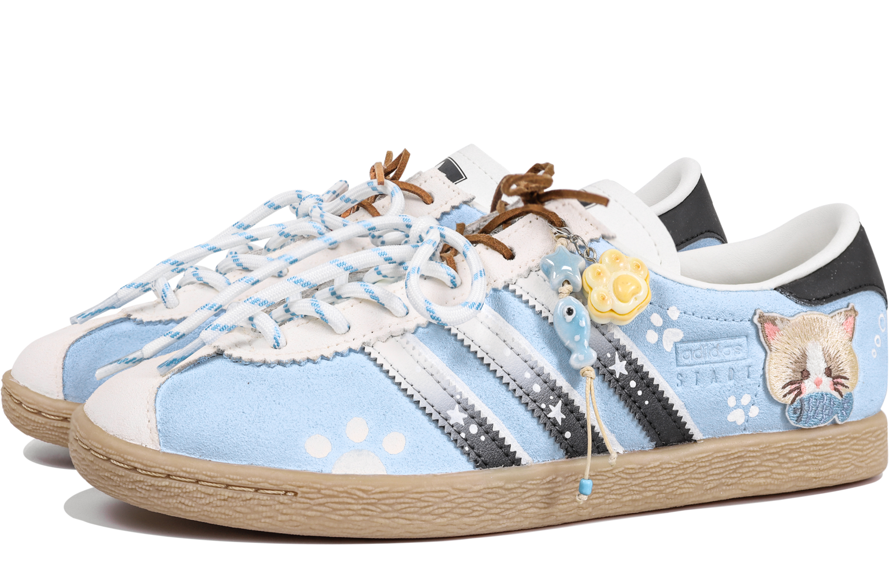 Adidas Originals Stadt Half Spoon Kitten Cheese Abrasion Resistant Low top German Army Trainers Unisex Blue купить в интернет-магазине Yoocart с быстрой доставкой по России.