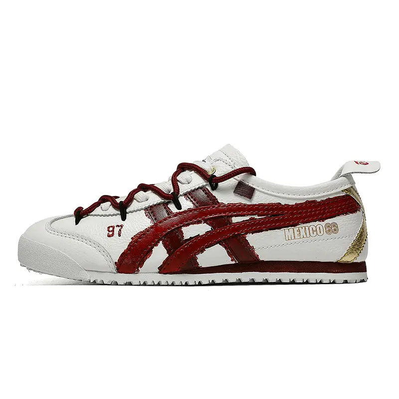 Onitsuka Tiger MEXICO 66 Skateboard Shoes Unisex Low top White Red