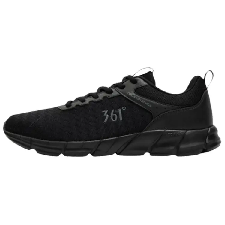 361° Anti Slip Wear Resistant Low Top Casual Running Shoes Men's Obsidian Black