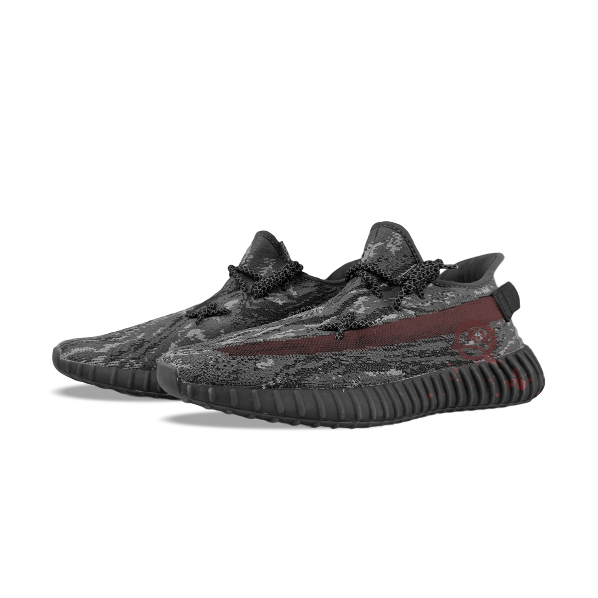 Adidas Originals Yeezy Boost 350 V2 Abrasion Resistant Low top Casual Shoes Unisex Black Red купить в интернет-магазине Yoocart с быстрой доставкой по России.