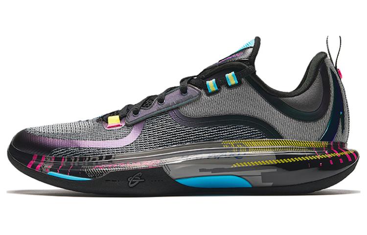 Anta GH5 Cushioning Breathable Lightweight Rebound Low-Top Basketball Shoes Men's Black Blue
