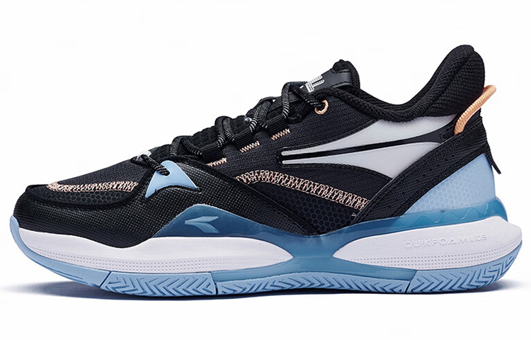 361° Abrasion-Resistant Slip-Resistant Low-Top Basketball Shoes Men's Blue Black