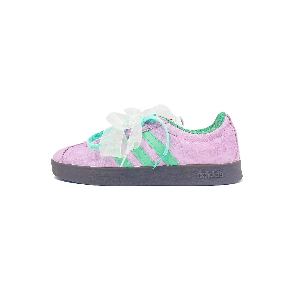 Adidas VL COURT 2.0 Pink Litchi Bubble Lightweight Low Top Skateboard Shoes Unisex Pink Purple