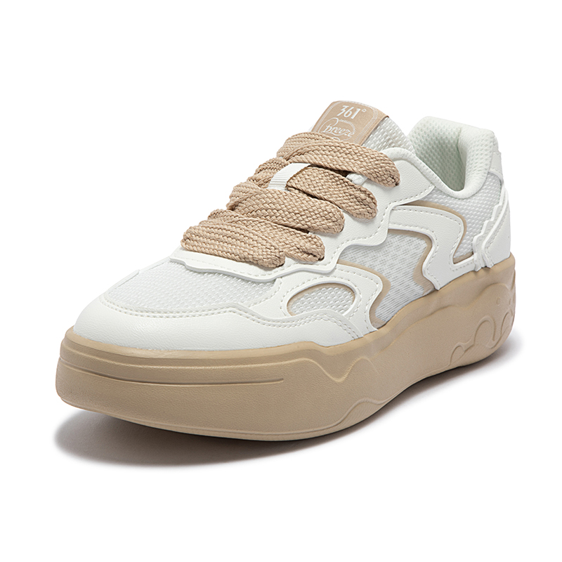 361° Low-Top Skateboard Shoes Women's White Brown купить в интернет-магазине Yoocart с быстрой доставкой по России.
