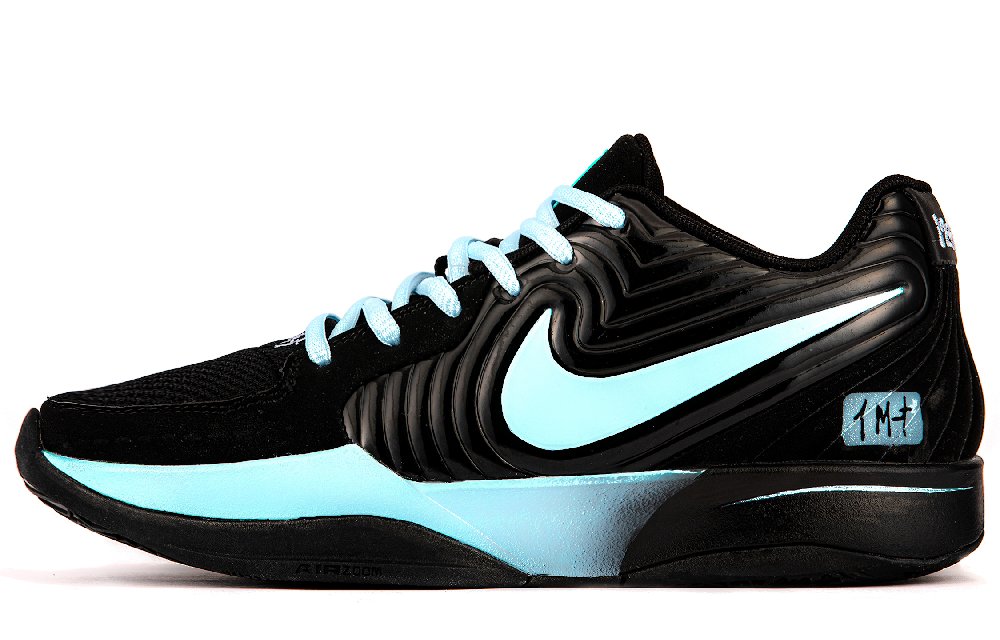 Nike Ja 2 Cushioning, Wear Resistant Low Top Basketball Shoes Men's Black Blue