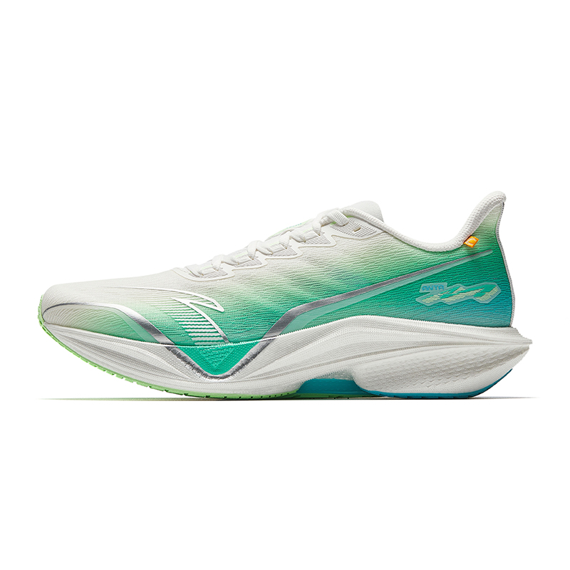 Anta MACH 5.0 Anti Slip Wear Resistant Low Top Casual Running Shoes Men's White Blue Green