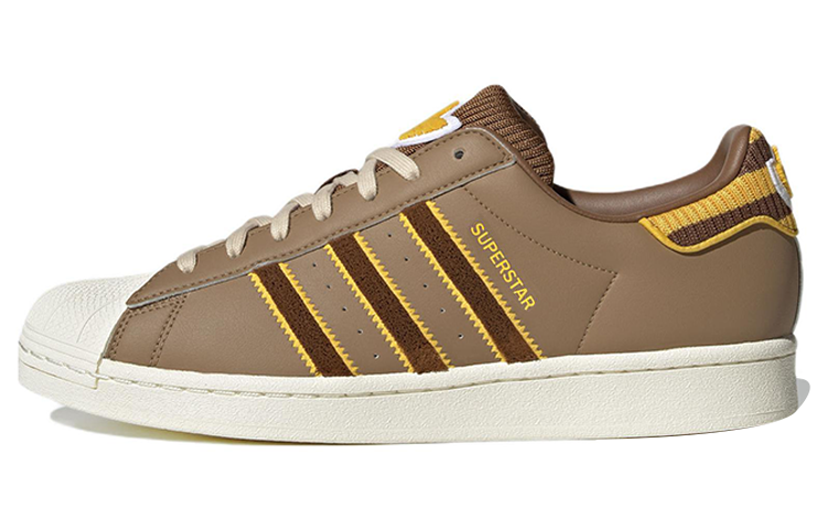 Adidas Superstar Shoes 'Brown White Yellow'