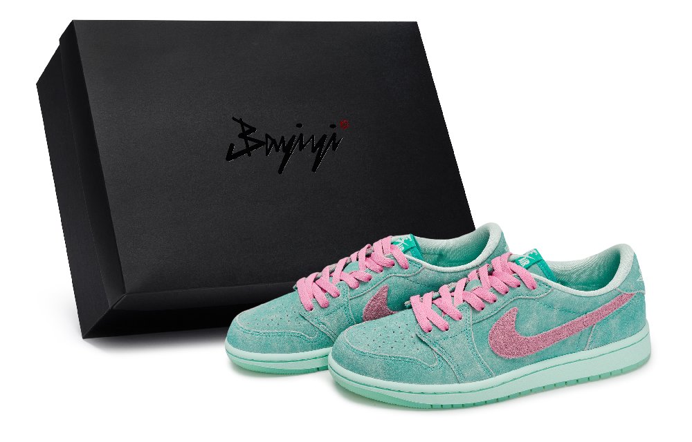 Jordan Air Jordan 1 Vintage Basketball Shoes Women's Low top Pink Green