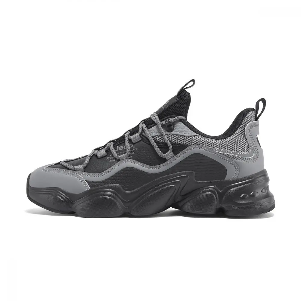 Jeep Low Top Outdoor Shoes Men's Black Gray