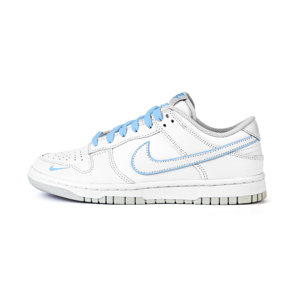 Nike Dunk Anti-Slip Wear-Resistant Low-Top Skateboard Shoes Women's White Blue