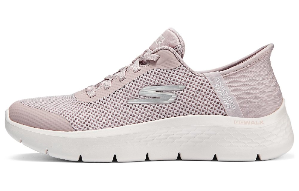 Skechers Go Walk Fle Cushioning Abrasion Resistant Rebound Breathable Low Top Running Shoes Women's Pink