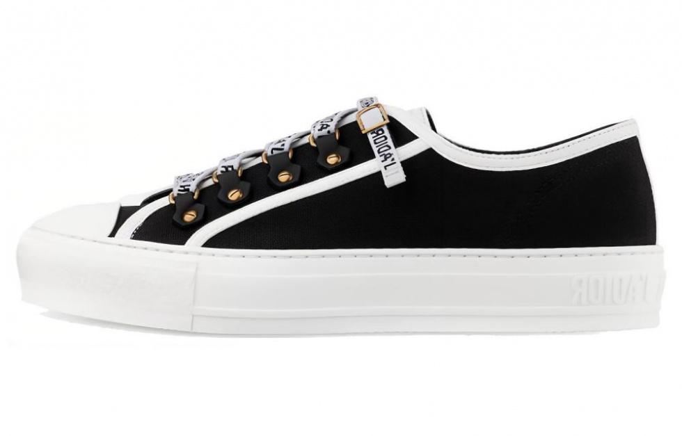DIOR Walk'N'DIOR Low Top Black Canvas Women's