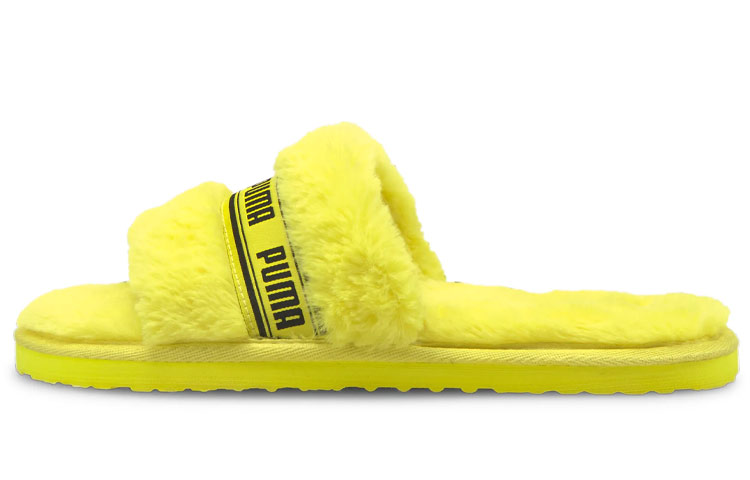 PUMA Fluff Slides 'Fluo Yellow' Women's