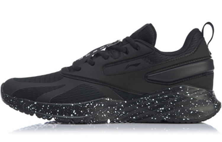 LiNing Crazy Run Cushioning, Slip Resistant, Lightweight Low Top Running Shoes Men's Standard Black