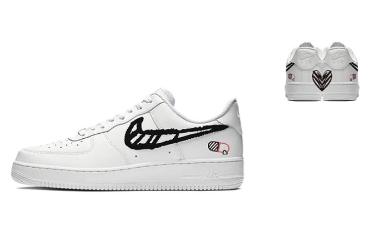 Nike Air Force 1 Anti-Slip Wear-Resistant Low-Top Skateboard Shoes Men's Pure White