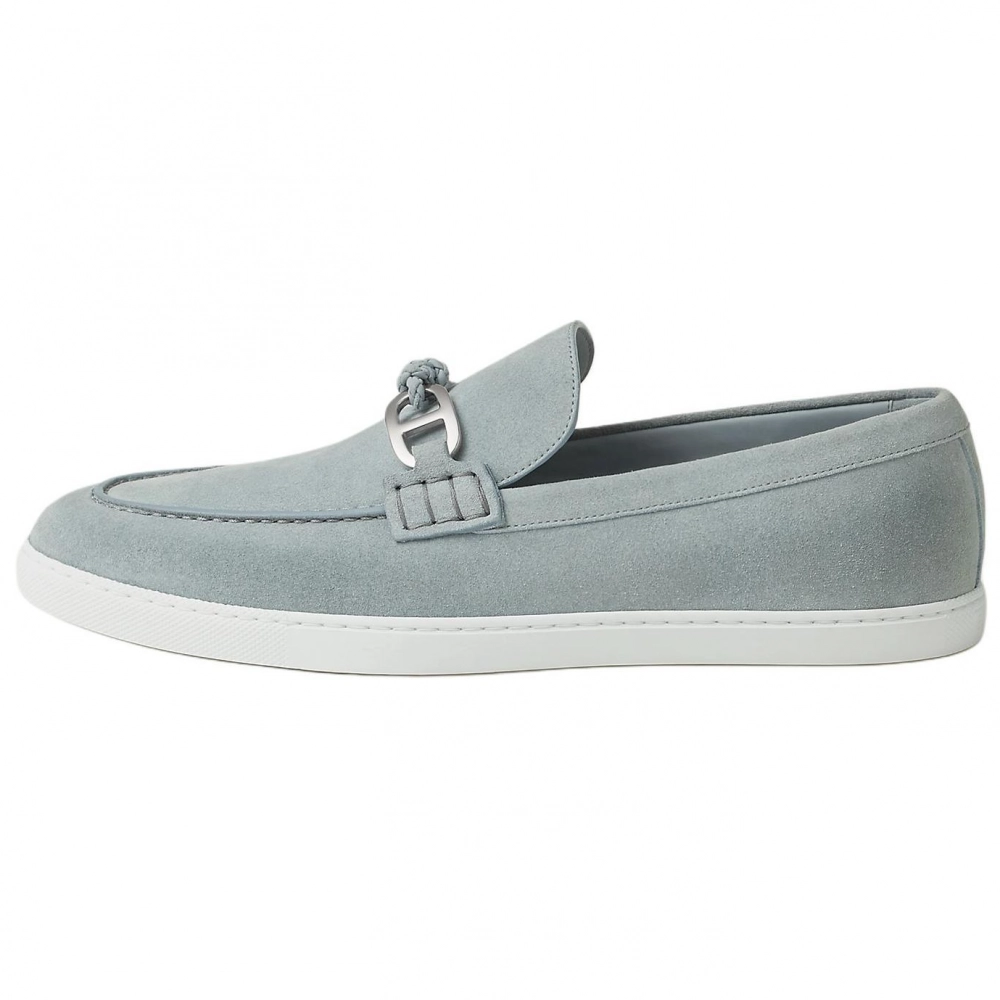 HERMES Ignacio Loafers Men's Light Blue