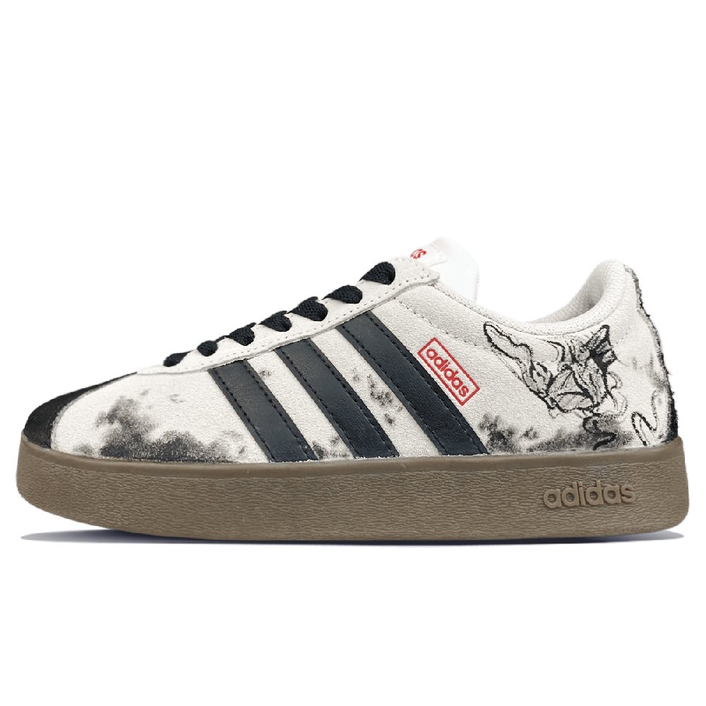 Adidas Neo VL Court Lifestyle Anti Slip Wear Resistant Low Top Skateboard Shoes Unisex Black Gray