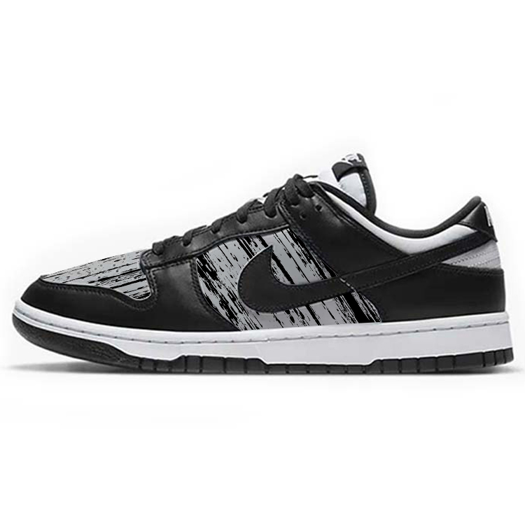 Nike Dunk Dotted Ink Splatter Shadow Line Style Slip-Resistant Low-Top Skateboard Shoes GS Black White