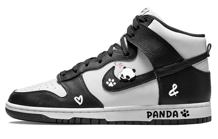 Nike Dunk Skateboard Shoes Men High-Top Black/White