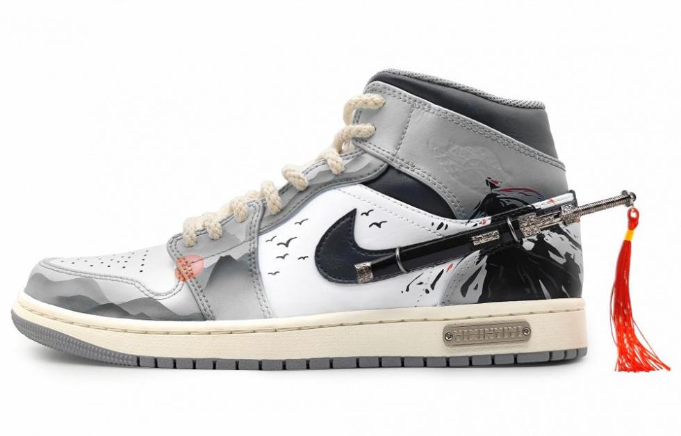 JORDAN Air JORDAN 1 Vintage Basketball Shoes Men High Top Black/White