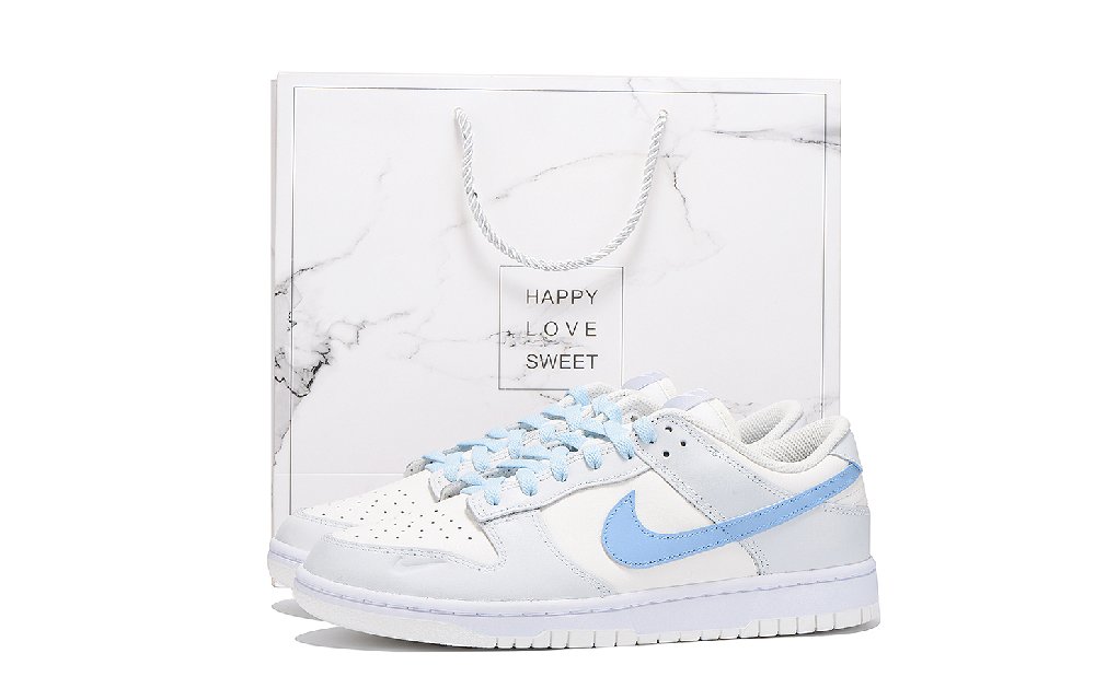 Nike Dunk Coverage Slip Resistant Low Top Skateboard Shoes Women's Sky Blue