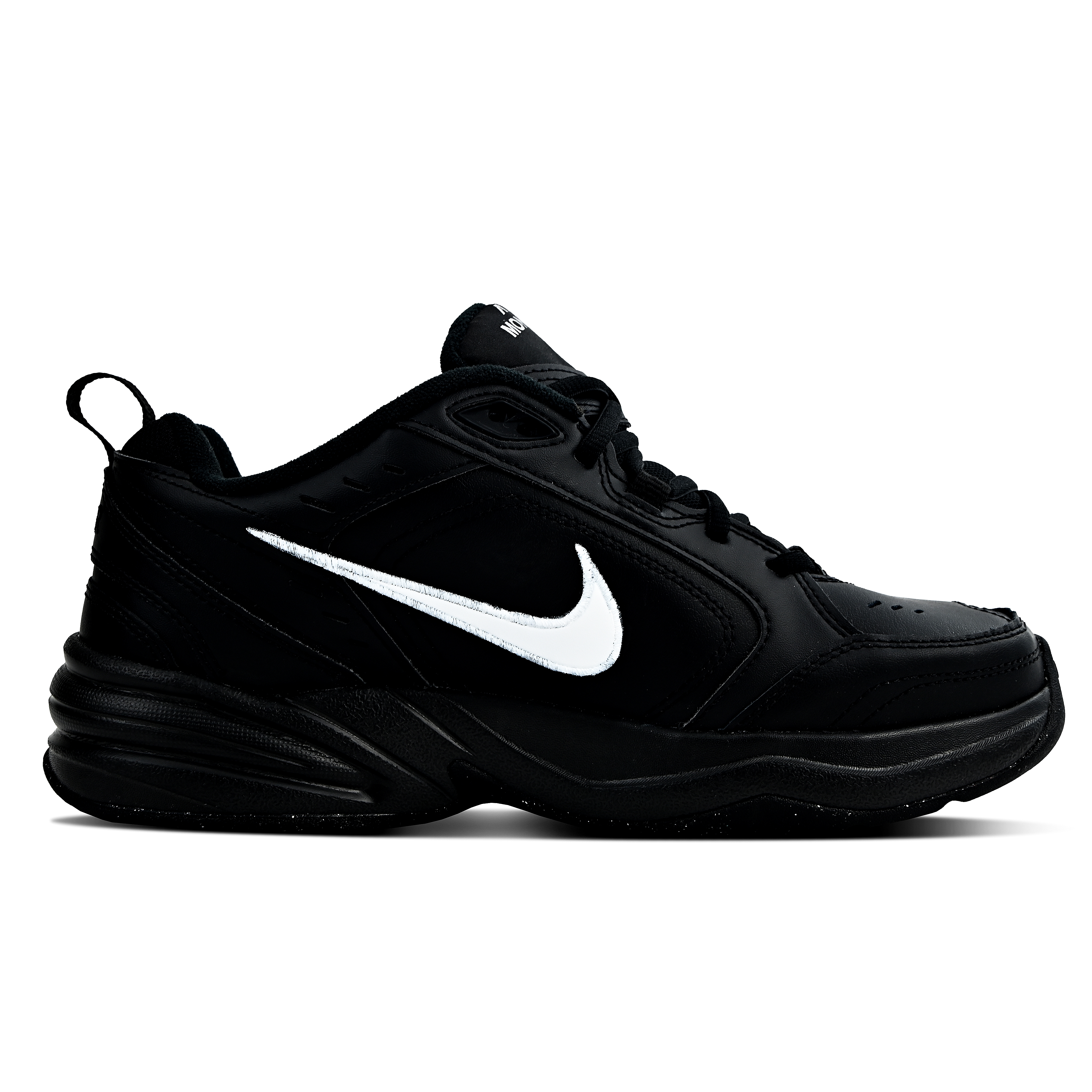 Nike Air Monarch 4 Abrasion Resistant Low Top Chunky Sneakers Unisex Black White