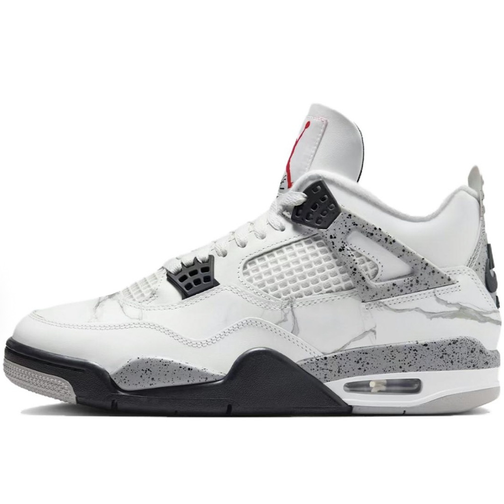 Jordan Air Jordan 4 Vintage Basketball Shoes Men's Mid top Black White Gray