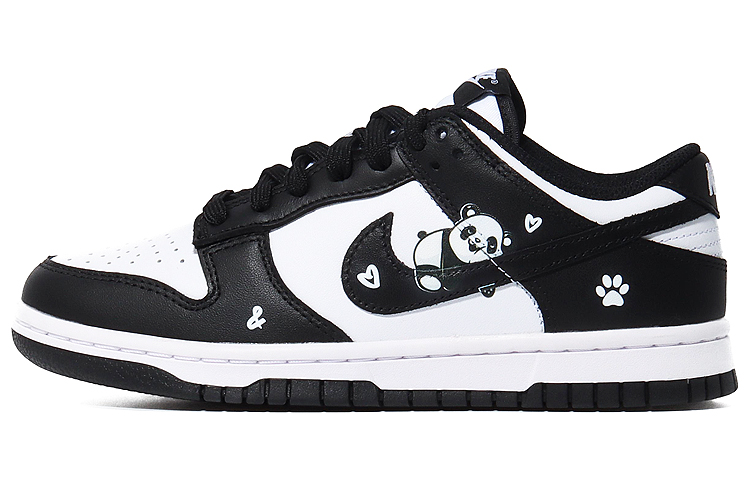 Nike Dunk Low Anti Slip Wear Resistant Low Top Skateboard Shoes GS Black White купить в интернет-магазине Yoocart с быстрой доставкой по России.