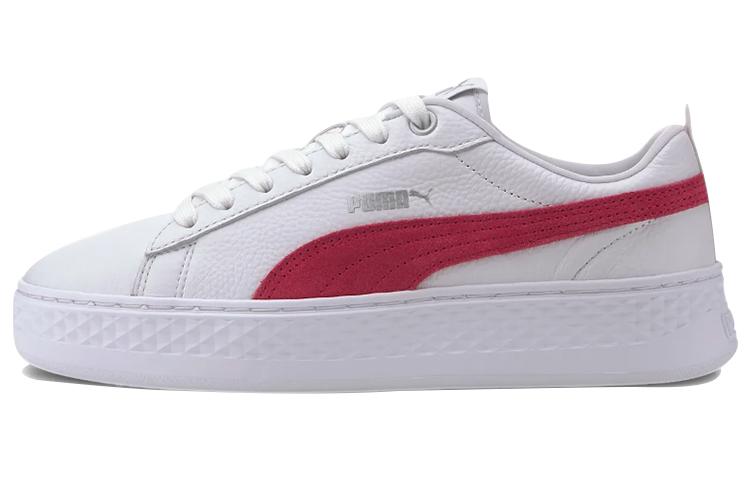 PUMA Smash Platform Leather 'White Bright Rose' Women's
