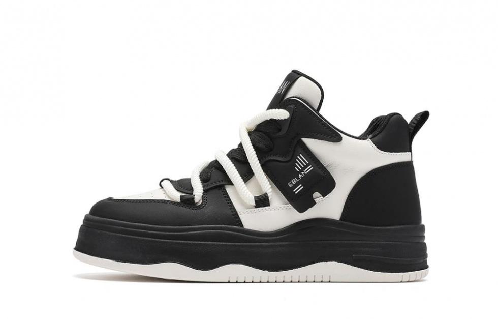 EBLAN High-Top Skateboard Shoes Women's Black