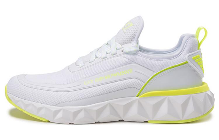 EMPORIO ARMANI EA7 Breathable Low-Top Casual Shoes Unisex White Neon Yellow