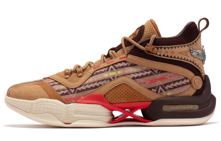361° AG2 X Shock Absorbers With Slip Resistant And Abrasion Resistant Properties Mid Top Basketball Shoes Men's