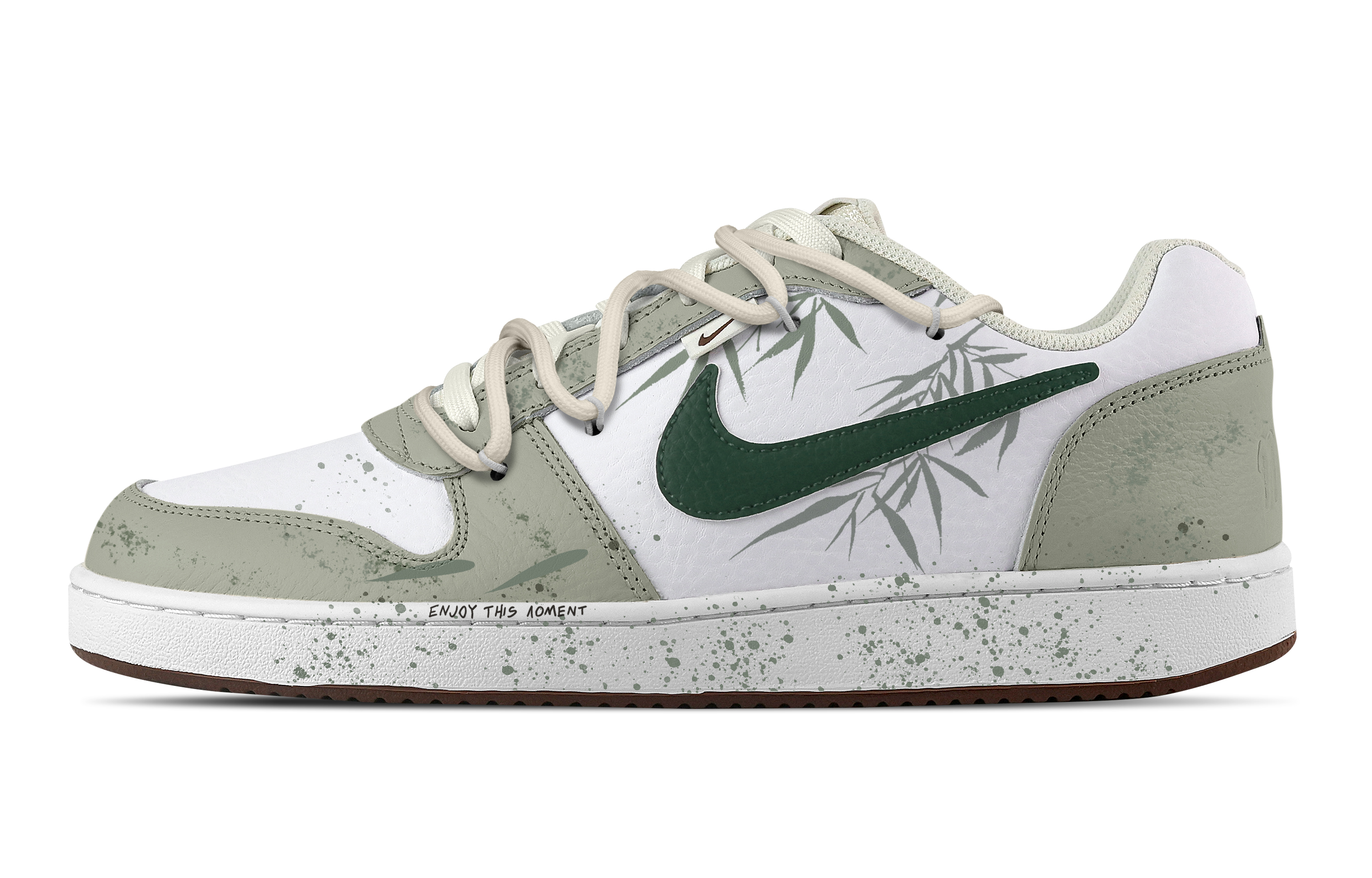 Nike EBERNON Bamboo Forest Abrasion Resistant Low top Skateboard Shoes Men's