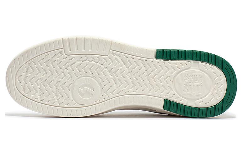 361° Cushioning, Wear Resistant Low Top Skateboard Shoes Men's White Green