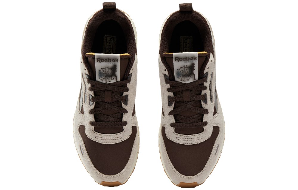 Reebok Wear-Resistant Slip-Resistant Low-Top Running Shoes Unisex Brown