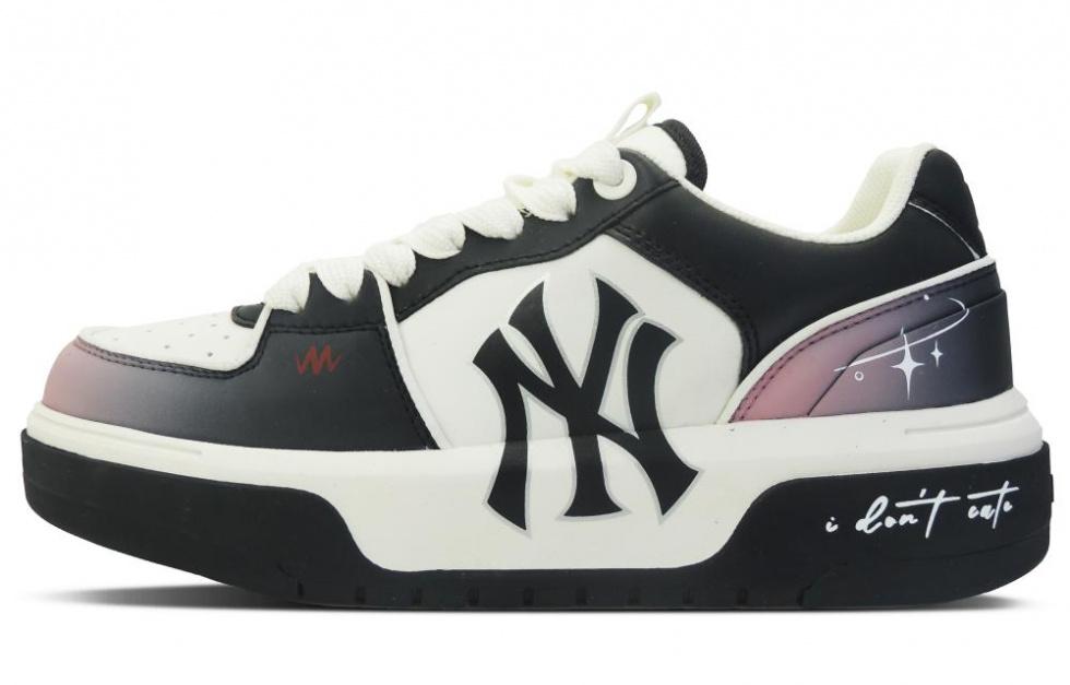 MLB Chunky Liner Slip-Resistant Low-Top Skateboard Shoes Unisex Black Purple