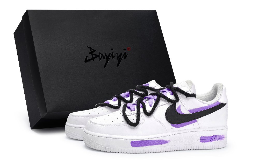 Nike Air Force 1 811 Manufacture Sky Blue Purple Special Shoe Box Low-Top Skateboard Shoes Women's White Black Purple