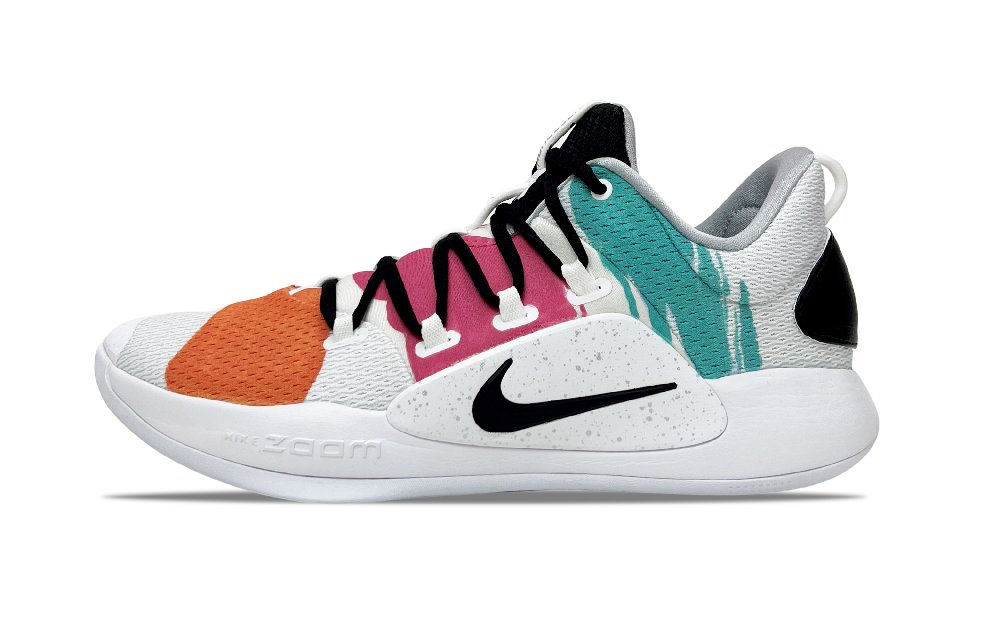 Nike Hyperdunk X Anti-Slip Wear-Resistant Low-Top Basketball Shoes Men's Green Pink Orange