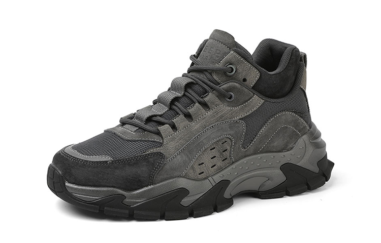 JEEP SPIRIT Water-Resistant Wear-Resistant Slip-Resistant Short Outdoor Boots Men's Black Gray Color