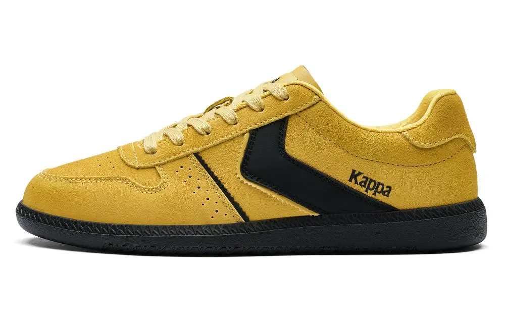 Kappa Back to Back Anti Slip Wear Resistant Low Top Skateboard Shoes Unisex Yellow