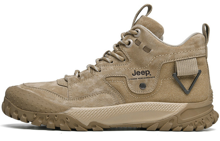 Jeep Height Increasing Wear-Resistant Slip-Resistant Ankle-Length Outdoor Boots Men's Khaki