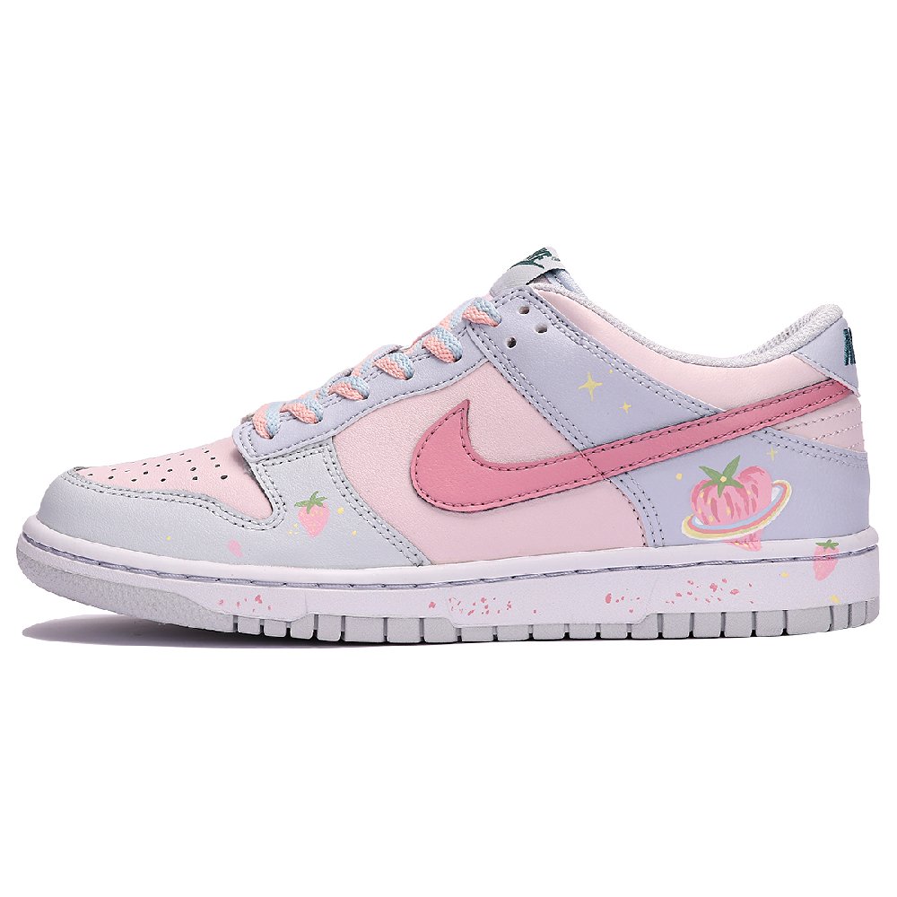 Nike Dunk Skateboard Shoes Women's Low-Top Blue Pink