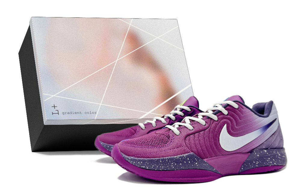 Nike Ja 2 Wear-Resistant Low-Top Basketball Shoes Men's White Purple