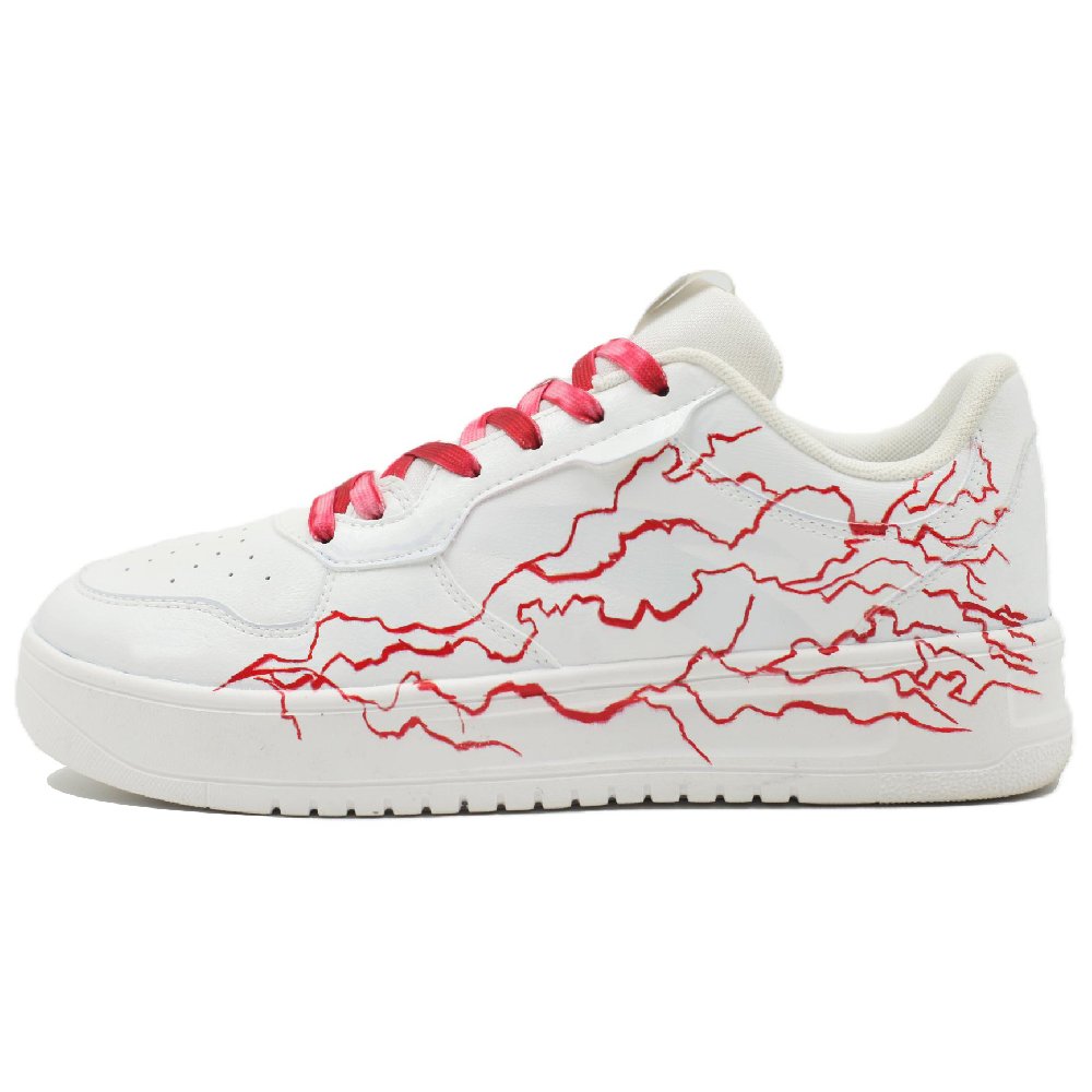 Anta Relaxed Slip Resistant Shock Absorbers Lightweight Low Top Skateboard Shoes Unisex Red