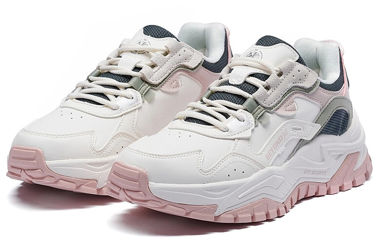 361° Abrasion Resistant Slip Resistant Low Top Sports Casual Shoes Women's White Gray