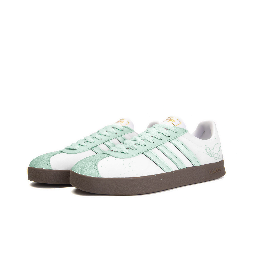 Adidas Neo VL Court 2.0 Anti Slip Wear Resistant Low Top Skateboard Shoes Unisex White Green