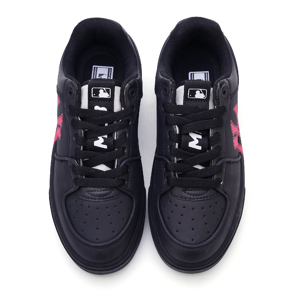 MLB Chunky Liner Anti-Slip Wear-Resistant Low-Top Skateboard Shoes Unisex Black Pink