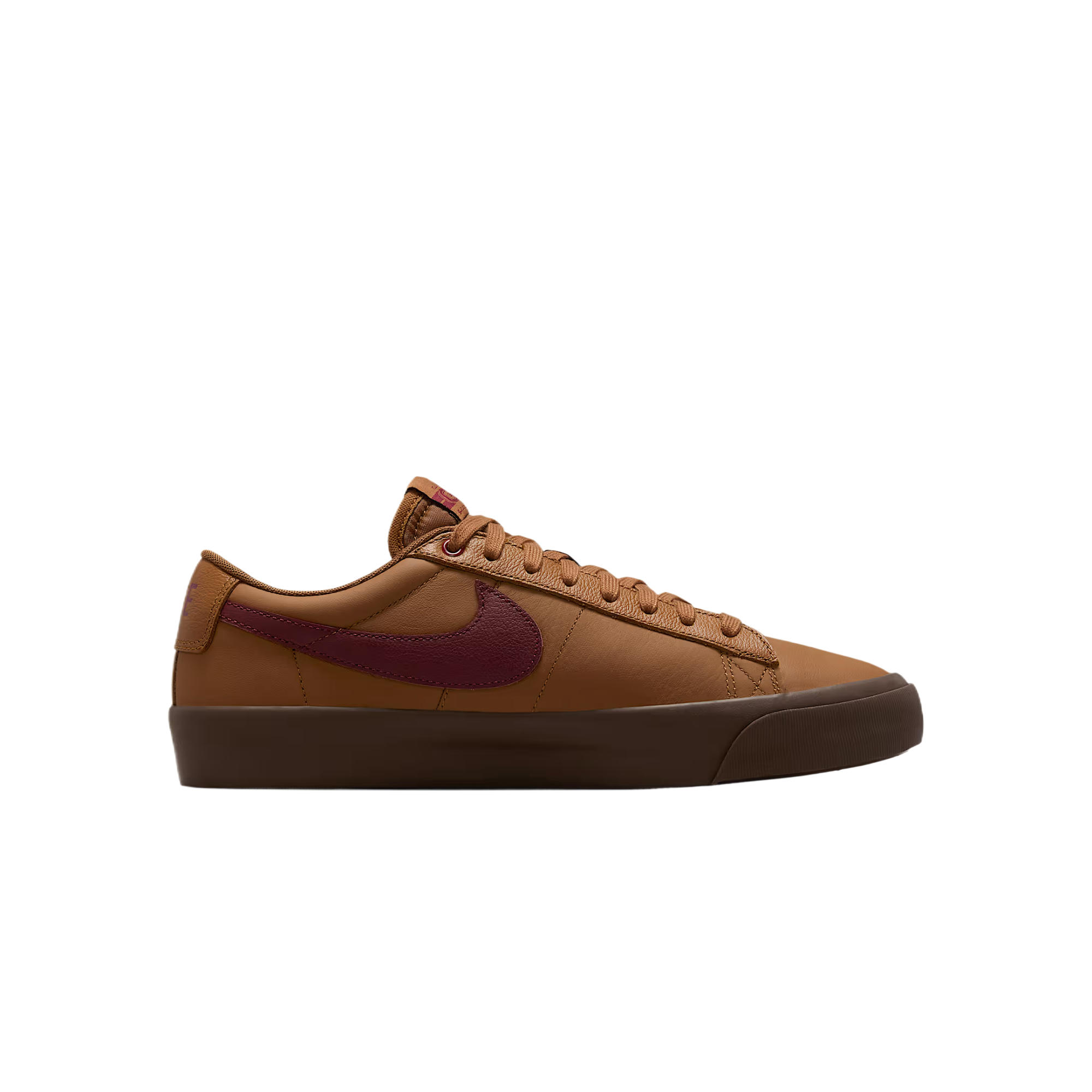Nike SB Blazer Abrasion Resistant Low top Skateboard Shoes Men's Light English Tan