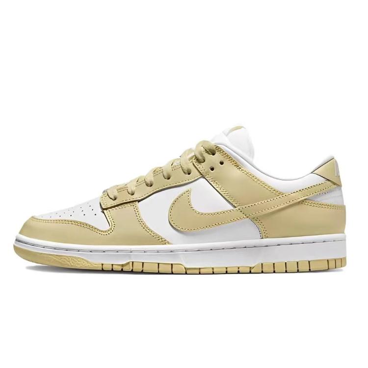 Nike Dunk Low Top Skateboard Shoes Men's Beige Blue купить в интернет-магазине Yoocart с быстрой доставкой по России.